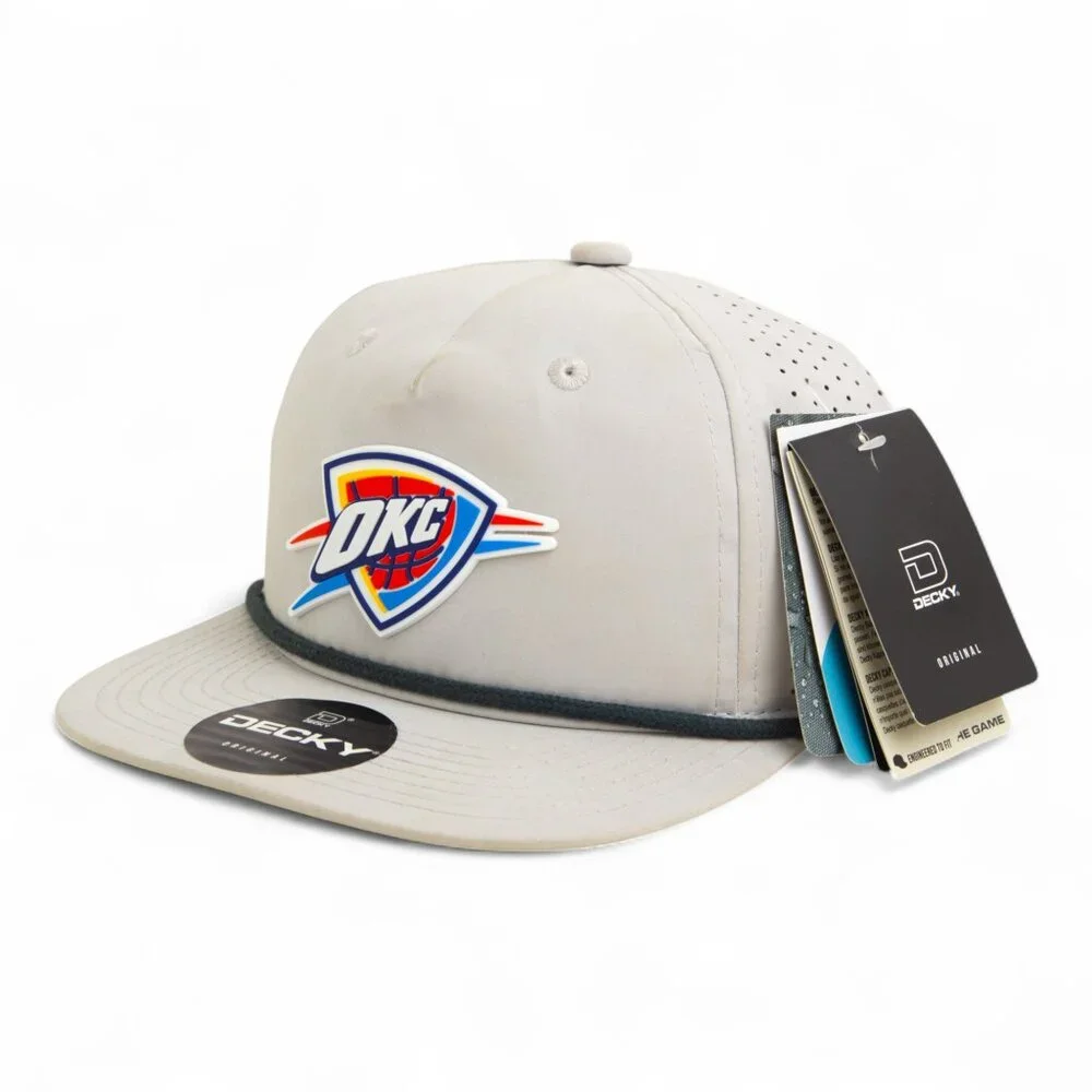 Oklahoma City Thunder 3D Perforated Rope Hat- Grey/ Black - Picture 1 of 3